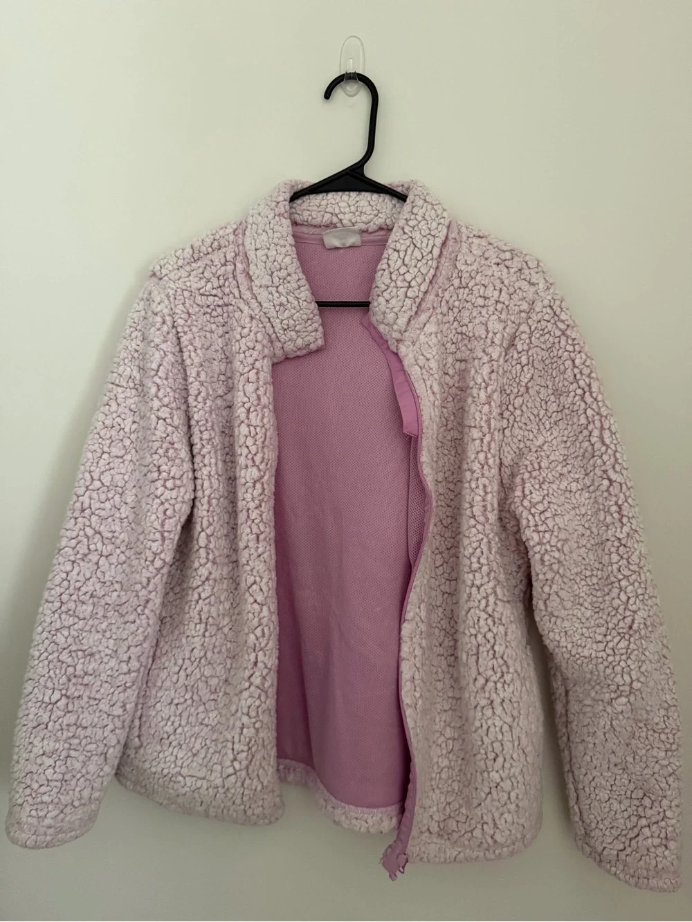 EMILY B - Light Pink Sherpa Jacket - Women’s Size Large